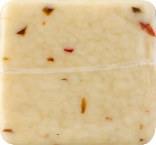 Boar's Head Jalapeno Pepper Jack Cheese Fresh Sliced Deli Cheese Perspective: top