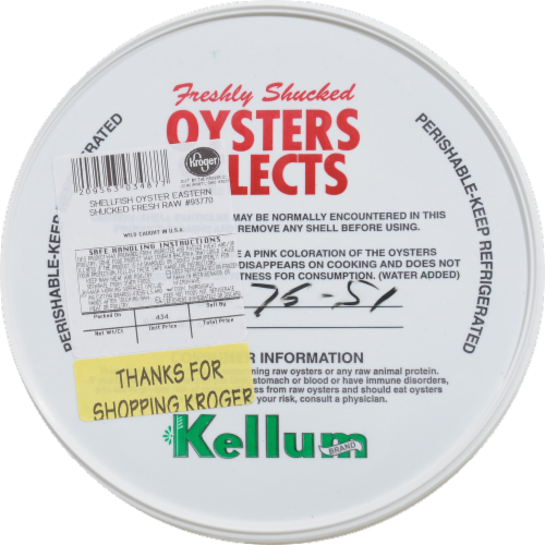 Kellum Freshly Shucked Oysters Selects Perspective: top