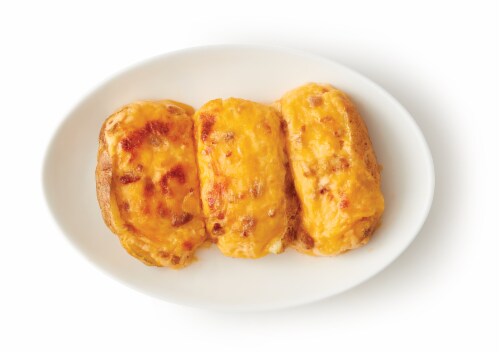 Home Chef Bacon & Cheddar Stuffed Baked Potatoes Perspective: top