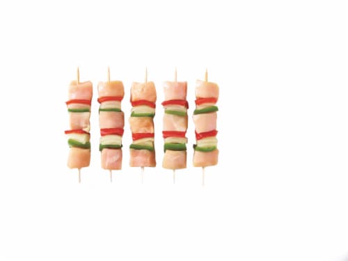 Home Chef Chicken Kabobs with Onion & Bell Pepper Perspective: top