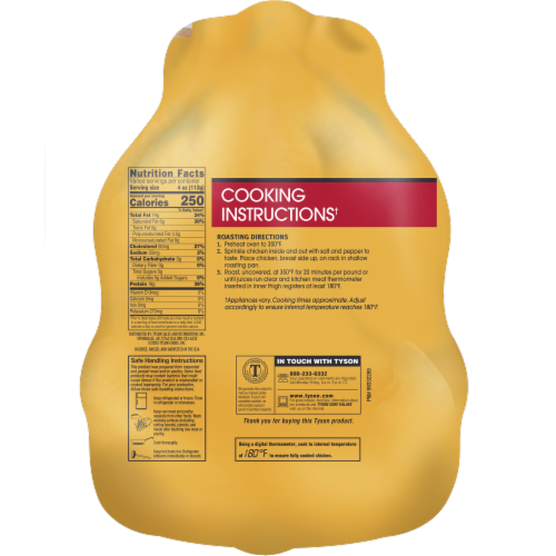 Tyson® All Natural Premium Fresh Young Whole Chicken Perspective: top
