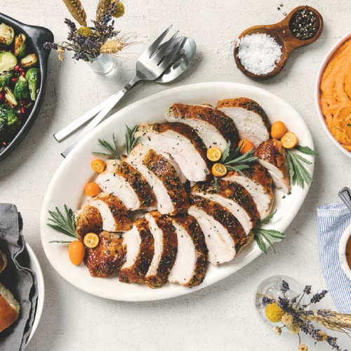 Honeysuckle White® Frozen Bone-In Turkey Breast with Gravy Perspective: top