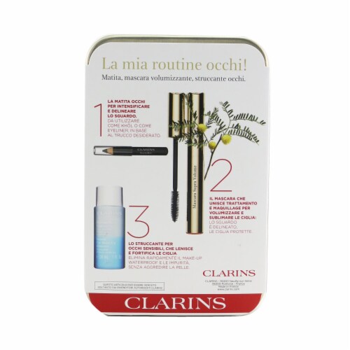 Clarins Mascara Supra Volume Set: Mascara 8ml + Instant Eye Make Up Remover 30ml + Mini Crayo Perspective: top