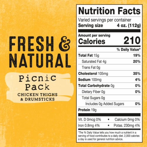 Foster Farms Fresh & Natural Chicken Thighs & Drumsticks Picnic Pack Perspective: top