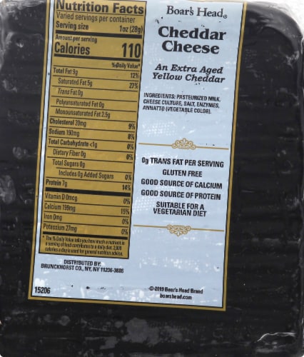 Boar's Head Sharp Wisconsin Cheddar Cheese Perspective: top