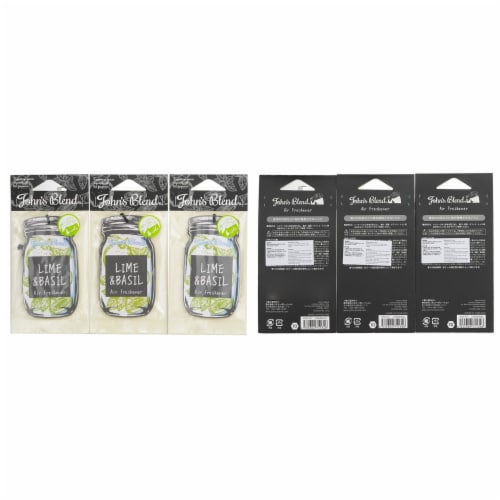 John's Blend Air Freshener  Lime & Basil 3pcs Perspective: top