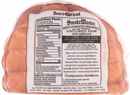 Boar’s Head SmokeMaster Beechwood Smoked Black Forest Ham Perspective: top