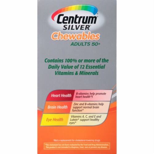 Centrum® Silver® Citrus Berry Adults 50+ Multi-Vitamin Chewable Tablets Perspective: top