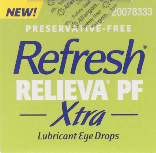 Refresh® Relieva® PF Xtra Lubricant  Eye Drops Perspective: top