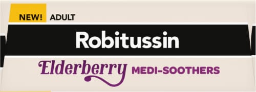 Robitussin Elderberry Cough + Sore Throat Medi-Soothers Perspective: top