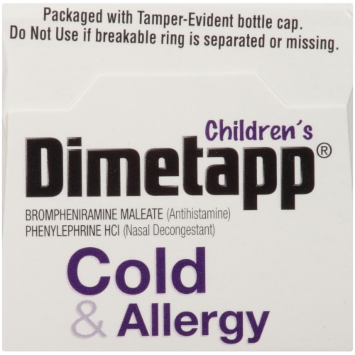 Dimetapp® Children's Grape Flavor Cold & Allergy Antihistamine & Decongestant Liquid Medicine Perspective: top
