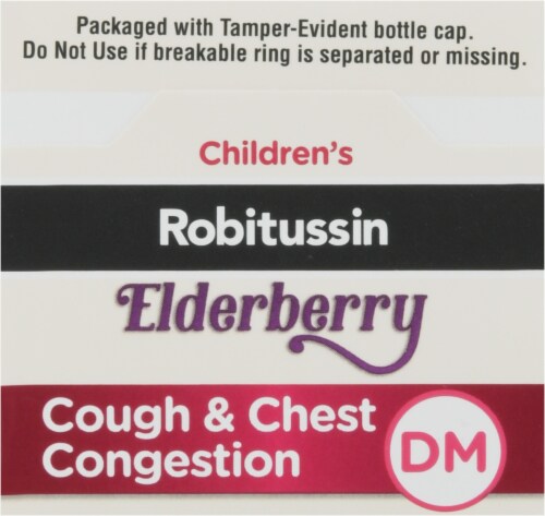 Robitussin Children's Elderberry Cough & Congestion Syrup Perspective: top