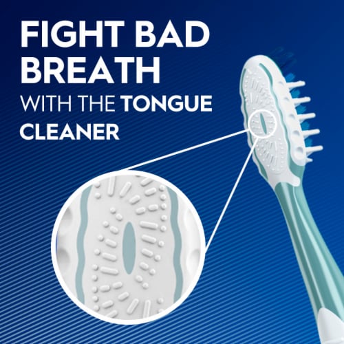 Oral-B CrossAction All In One Deep Plaque Removal Toothbrush Perspective: top