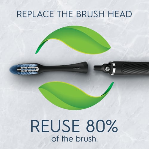 Oral-B Black Clic Toothbrush Ultimate Clean Replacement Brush Heads Perspective: top