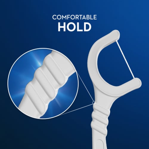 Oral-B Glide Cavity Protection Floss Picks, Helps Prevent Cavities, Unflavored, 75 Floss Picks Perspective: top
