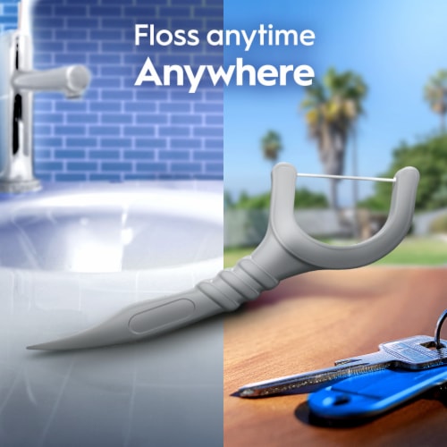 Oral-B Glide Ultra Deep Clean Floss Picks, Removes Food and Plaque, Cool Mint Flavor, 75 Floss Picks Perspective: top
