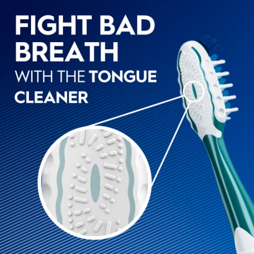 Oral-B CrossAction All In One Deep Plaque Removal Medium Toothbrushes Perspective: top