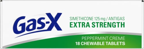 Gas X Extra StrengthAntigas Peppermint Creme Chewable Tablets Perspective: top