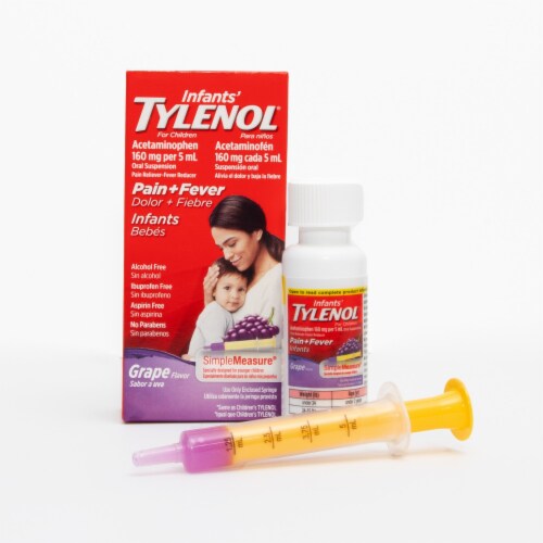 Infants' Tylenol Grape Flavor Oral Suspension Perspective: top