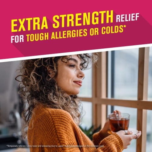 Benadryl Extra Strength Allergy & Cold Relief Tablets Diphenhydramine HCl Perspective: top