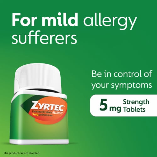 Zyrtec 24 Hour Allergy Relief Tablets With 5 Mg Cetirizine Hcl Perspective: top