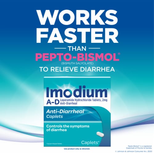 Imodium A-D Loperamide Hydrochloride Diarrhea Relief Caplets Perspective: top