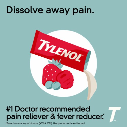 Tylenol Extra Strength Dissolve Packs With Acetaminophen, Berry Perspective: top