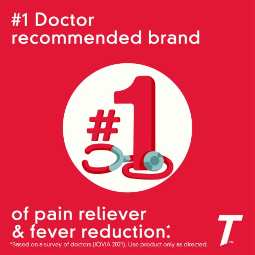Tylenol Extra Strength Caplets Fever Reducer And Pain Reliever Perspective: top