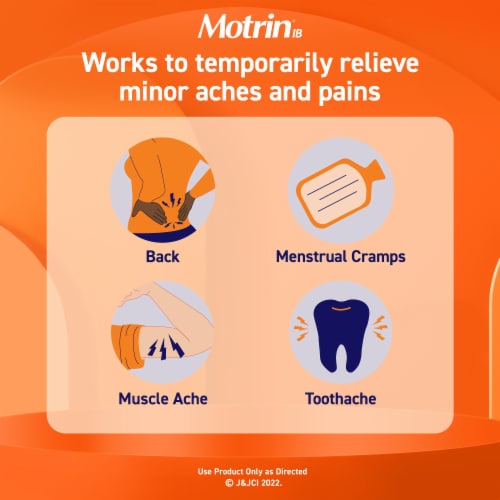 Motrin IB IBuprofen Tablets Perspective: top