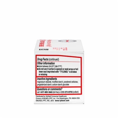 Tylenol Regular Strength Tablets With 325 Mg Acetaminophen Perspective: top