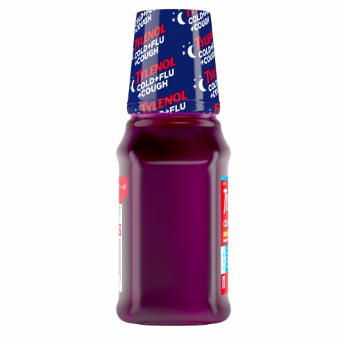 Tylenol Cold + Flu + Cough Night Liquid Medicine, Wild Berry Perspective: top