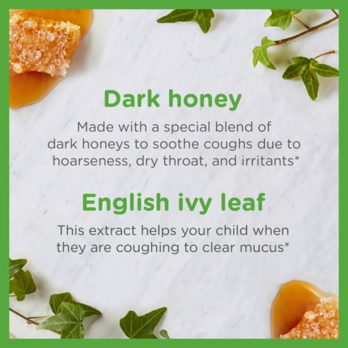 Zarbee's Children's Daytime Cough + Mucus Syrup Dark Honey Real Elderberry and Zinc Liquid Perspective: top
