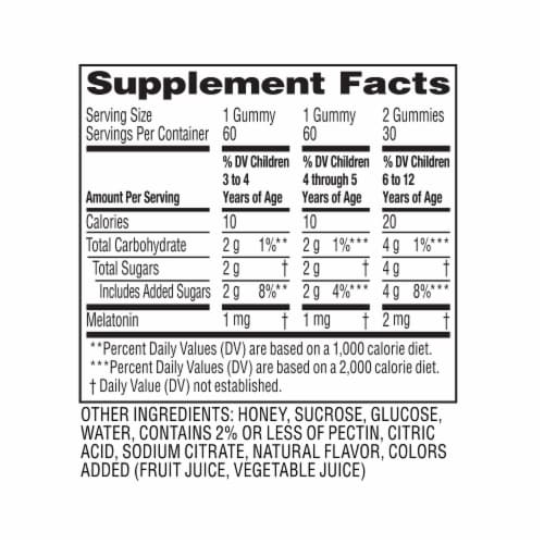 Zarbee's® Watermelon Children's Sleep with Melatonin Gummies Perspective: top