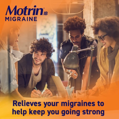Motrin IB Migraine Relief Liquid Gel Caps, IBuprofen 200 Mg Perspective: top