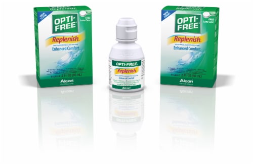 Alcon Opti-Free Replenish Enhanced Comfort Multi Purpose Disinfecting Solutions Perspective: top