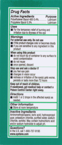 Alcon Systane Ultra High Performance Lubricant Eye Drops Perspective: top
