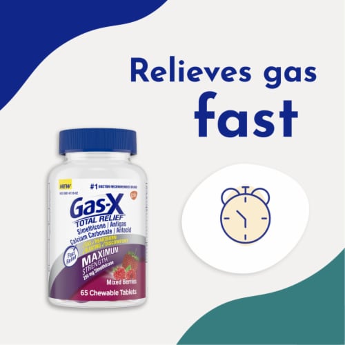 Gas-X Total Relief Chewable Tablets, Heartburn and Gas Relief Perspective: top