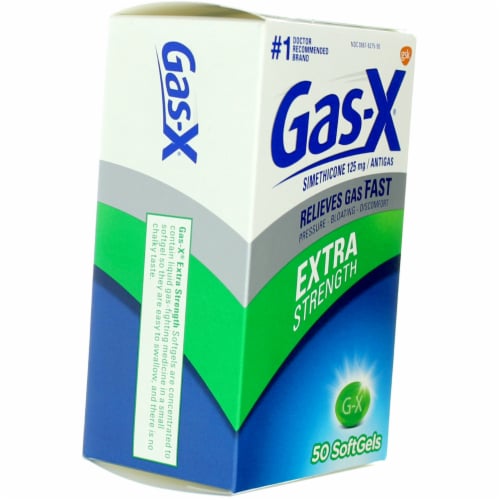 Gas-X Extra Strength Gas Relief Softgels, 50 Ct Perspective: top
