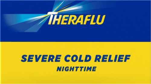 TheraFlu Nighttime Multi-Symptom Severe Cold Green Tea & Citrus Flavor Packets Perspective: top