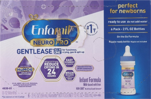Enfamil NeuroPro™ Gentlease® Infant Formula Ready to Feed Bottles Perspective: top