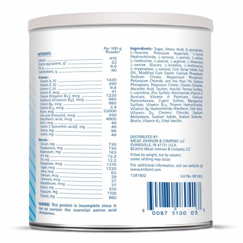 Mead Johnson Phenyl-Free Child & Adult Medical Food Powder Perspective: top