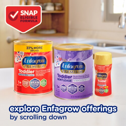 Enfagrow NeuroPro with Prebiotics & Non-GMO Toddler Nutritional Drink Perspective: top