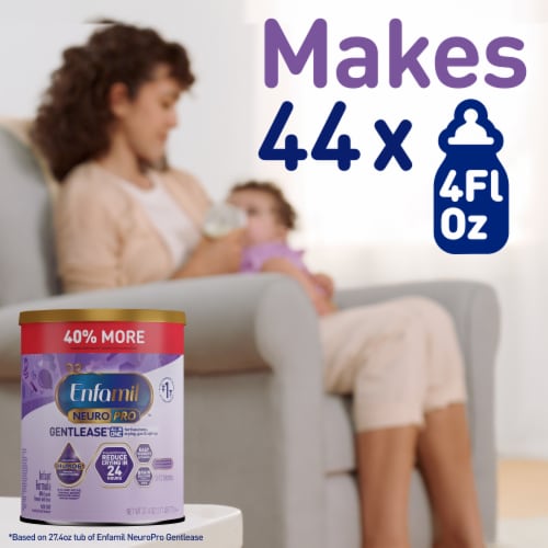 Enfamil NeuroPro Gentlease Baby Formula Powder Can Perspective: top