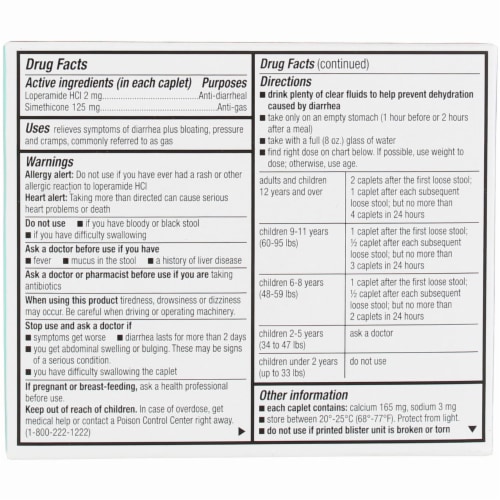GoodSense Multi-Symptom Anti-Diarrheal/Anti-Gas Relief Caplets, 12 Ct Perspective: top