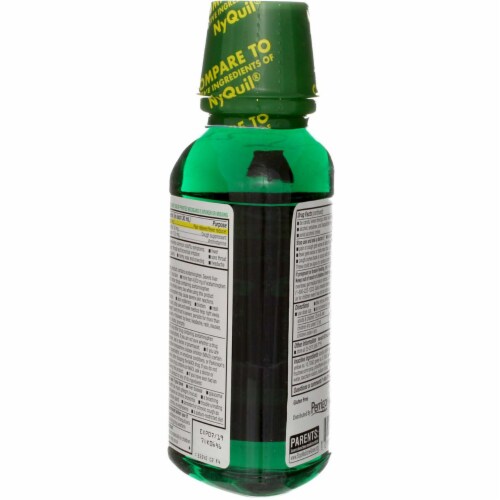 GoodSense Acetaminophen Nighttime Cold & Flu Relief Liquid, Original, 12 fl oz Perspective: top