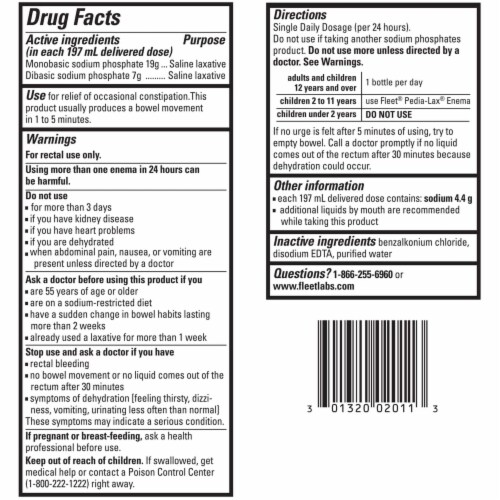 Fleet Extra Saline Enema Perspective: top