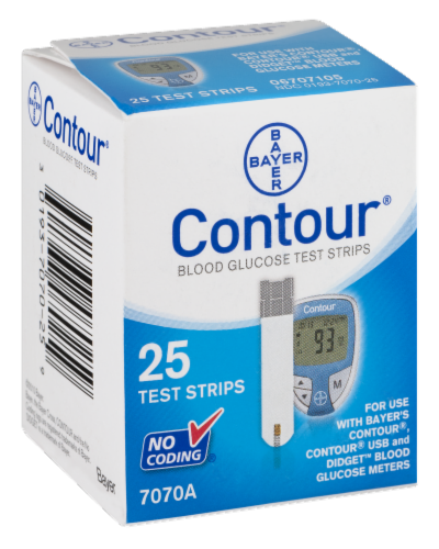 Contour Blood Glucose Test Strips Perspective: top