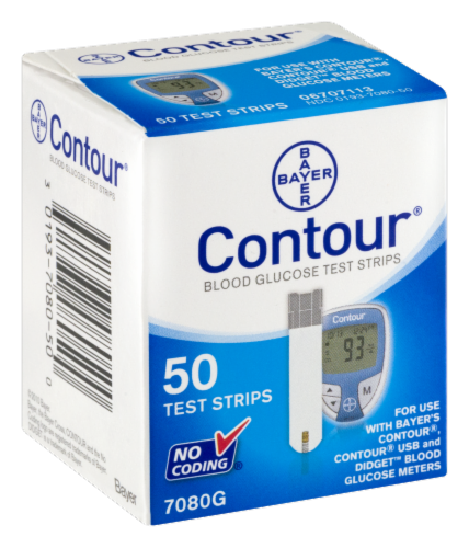 Contour Blood Glucose Test Strips Perspective: top