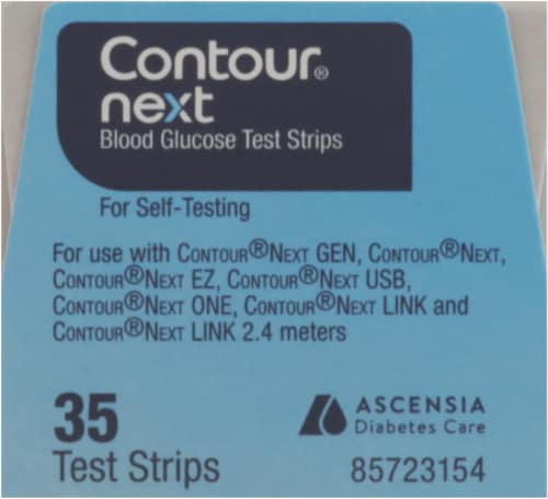 Contour Next Blood Glucose Test Strips Perspective: top