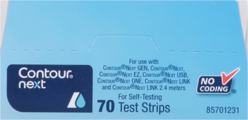 Contour Next Blood Glucose Test Strips Perspective: top
